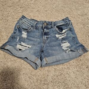 Distressed Denim Women Shorts